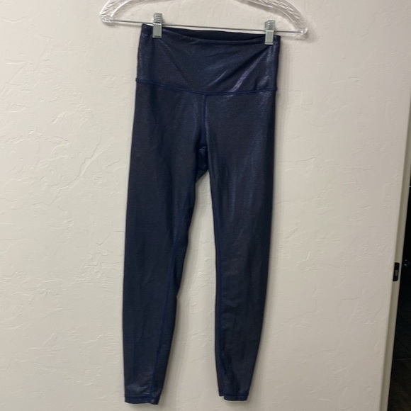Zyia blue metallic leggings size 2 - Picture 3 of 11